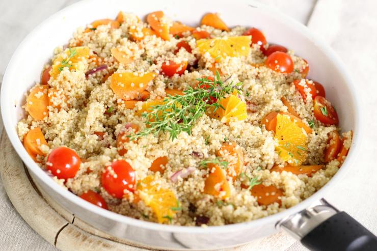 plant-based meal quinoa and vegetables